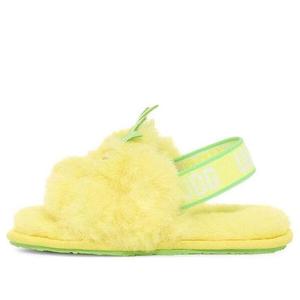 Сандалии пушистые, да Ugg, желтый