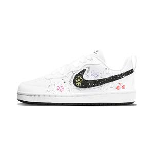 Nike Кроссовки для скейтбординга Court Borough Floral Sweet Berry Low top Kids' Unisex черно-белые
