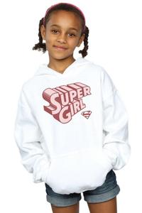 Толстовка с логотипом Supergirl в стиле ретро DC Comics, белый