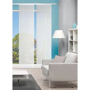 Штора 2ER SET ROM панельные каретки 2 шт. комплект, размеры ВxШ: 260x60 см, комплект из 2 однотонных раздвижных штор Vision S, белый