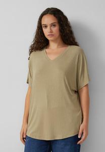 Футболка QS WEICH FLIESSENDES, Helles Olivgrün/Green