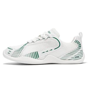 Износостойкие дышащие низкие кроссовки для детей и подростков Kung Fu partners, белый/зеленый