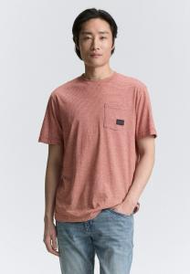 Футболка с принтом MIT BRUSTTASCHE TOM TAILOR, коралловый