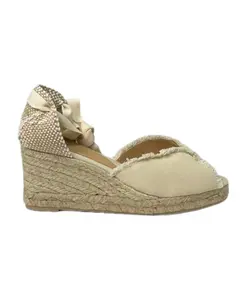 Туфли на низкой танкетке Castañer, бежевый