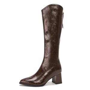 Bamiti Коричневые женские ботильоны на каблуке 6,5 см, цвет Brown