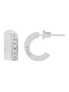 Adeliás Женские серьги - Серьги-гвоздики из нержавеющей стали серебристого цвета