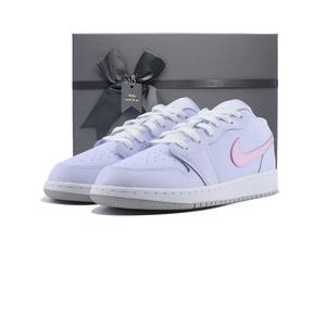 Баскетбольные кроссовки Air 1 для детей начальной школы Jordan, серый/розовый/белый