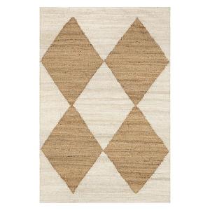 Ковер Pandora Diamond из джута Nuloom, белый, 153x244 см