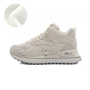 Slip Resistant, Abrasion Resistant, Lightweight, Height Increasing, Thermal High top Casual Shoes Women's WARRIOR, бежевый серый