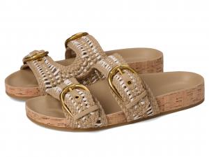 Сандалии Veronica Beard Prue Woven, Beige/White Woven Leather