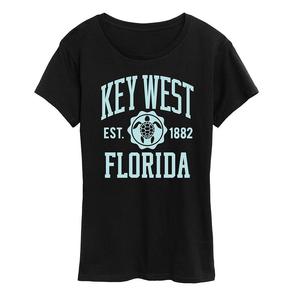 Женская футболка с рисунком Key West Athletic, черный