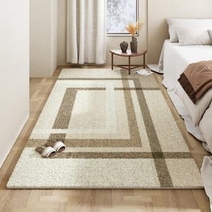 AOVOC Ковер 120х160 см из искусственной овчины для спальни/гостиной, в стиле ваби-саби, толстая версия Zhen