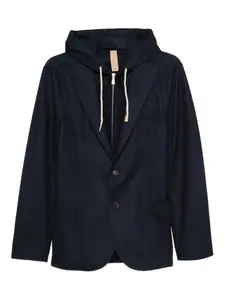 Блейзер с капюшоном Eleventy, синий