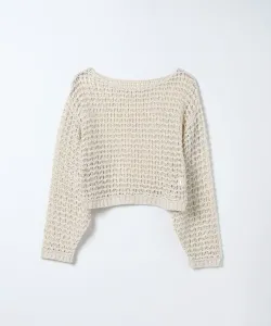 Свободный пуловер из ленточной пряжи 3G MIX Jeanasis, цвет Other White (08)