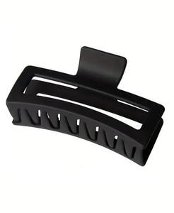 Декоративная, элегантная, большая пластиковая заколка-пряжка, квадратная, черная, для укладки волос Edibazzar