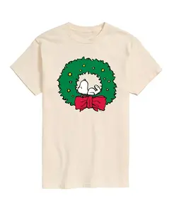 Мужская футболка с коротким рукавом Peanuts Snoopy Wreath Airwaves, желтый