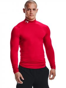 Under Armour Лонгслив с длинными рукавами "Coldgear" красного цвета