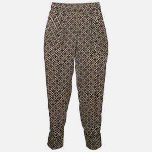 Брюки Sandro Dany прямого кроя из атласа с разноцветным принтом