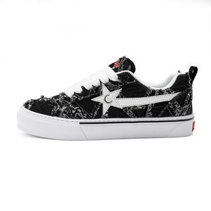 PES PANDA Молния Шторм противоскользящие износостойкие утепленные низкие скейтерские унисекс деним черные, цвет Denim Black