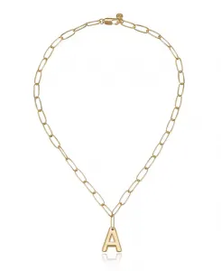 Ожерелье с инициалами в виде цепочки-скрепки Ettika, gold-a