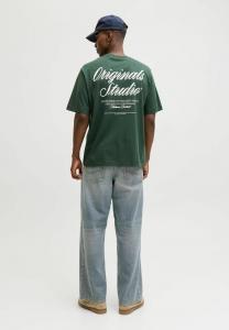 Футболка Jack & Jones JORNORREBRO TYPO TEE CREW NECK, Sycamore/Dark Green