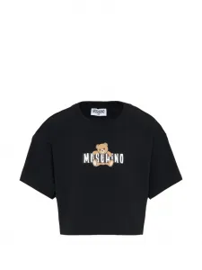 Футболка с логотипом Teddy Moschino Kids, черный