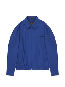 Шерстяной бомбер Primo на молнии Montedoro, синий