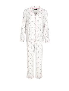 Loungeable Пижама 'Paris Ooh Lala' в белом цвете