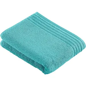 Полотенце для сауны Vienna Style Supersoft с бордюром Vossen, светло-лазурный