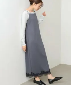 Платье-майка с кружевной каймой