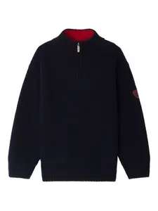 Свитер Baldo с воротником на молнии Bonpoint, синий