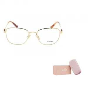 MIU MIU Квадратные очки женские золотые, Gold