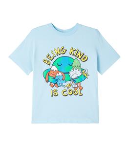 Футболка из хлопкового джерси с принтом Stella McCartney Kids, Azure-Blue