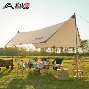 BSWolf уличная большая палатка с навесом от солнца, уличный пляжный водонепроницаемый и непромокаемый туристический инвентарь, светло-коричневый 400*292