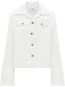 Однобортный твиловый жакет Courrèges, белый