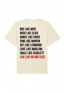 Футболка с принтом LIVE LIKE NONE BACK HEAVYWEIGHT Mira Paris, кремовый