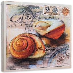 Картины на холсте Feeby Muscheln Postkarte Meer, бежевый