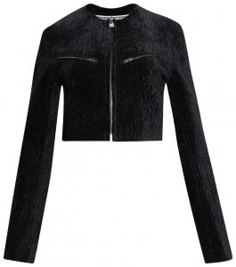 Укороченная куртка прямого кроя Alexander Wang, черная