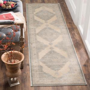 Ковер-дорожка SAFAVIEH, 67 x 244 см, Paradise Collection, Creme, дизайн Oriental Viscose, идеально для помещений с высокой проходимостью в гостиной, спальне (PAR394-5740)