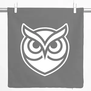 Декоративная наволочка Huuraa с силуэтом совы, подарочная, 40x40 см, серо-стальной хлопок, украшение в виде совы Hellweg Druckerei