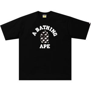 Футболка свободного кроя BAPE STA Pattern College, цвет Черный/Черный