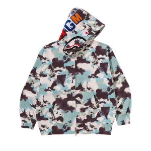 Худи BAPE Map Camo Shark Relaxed Fit Full Zip Hoodie, Multicolor