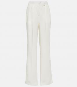 Широкие брюки из шелкового жоржета Tom Ford, белый