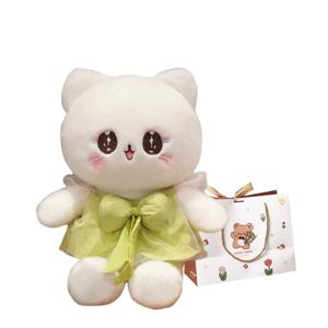 Мягкая игрушка милая и игривая принцесса котенка плюшевая кукла высота 24cm/35cm/45cm/60cm OU DI PIG, Green+Bear Shopping Bag