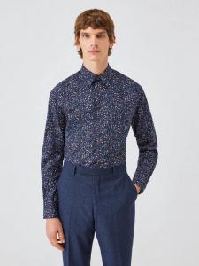 Хлопковая рубашка с длинными рукавами и воротником в горошек из поплина Paul Smith