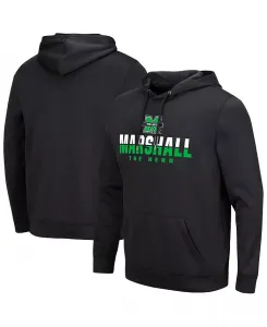 Мужская черная толстовка с капюшоном Marshall Thundering Herd Lantern на молнии Colosseum