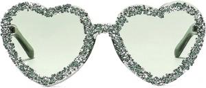 Солнцезащитные очки Diamond для женщин, ретро-очки с кристаллами, солнцезащитные очки для мужчин, винтажные роскошные очки для женщин, защита от ультрафиолета UV400 3028 Melrose, Green