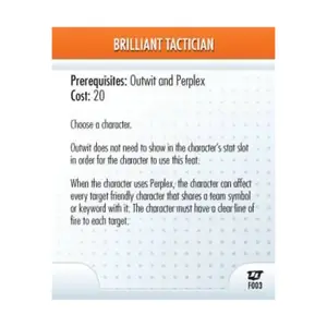 Карта подвига — блестящий тактик, DC HeroClix - Justice League - Singles