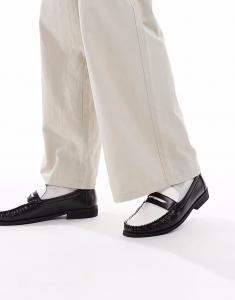 Контрастные лоферы Hero черного цвета Seqwl