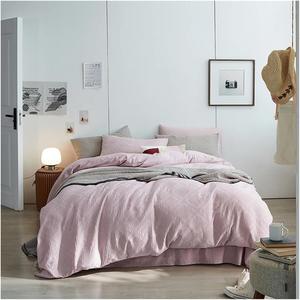 Generic Комплект постельного белья из вафельного хлопка Pink